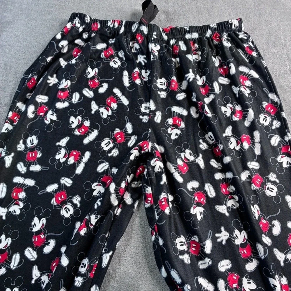 Disney The Original 1928 Mickey Mouse 2pc Pajama Set Size XL Black Red Stretch‎ - Picture 11 of 12